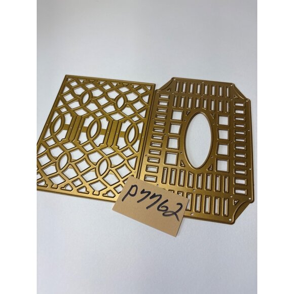 Anna Griffin Teilage Lattice Gate Metal Cutting Dies Gold Intricate Design Craft - Picture 10 of 12